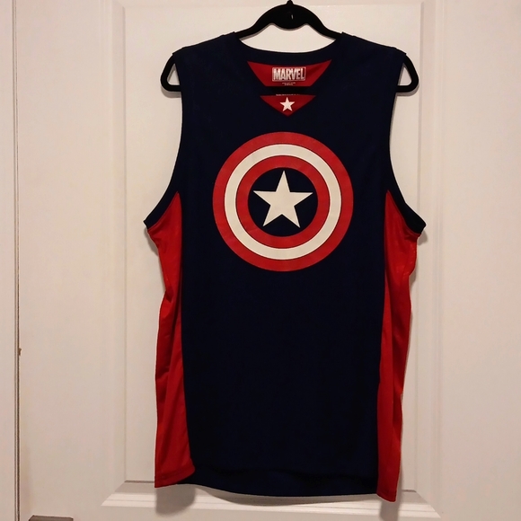 Marvel Captain America Jersey Tank #15 Large - Picture 1 of 4